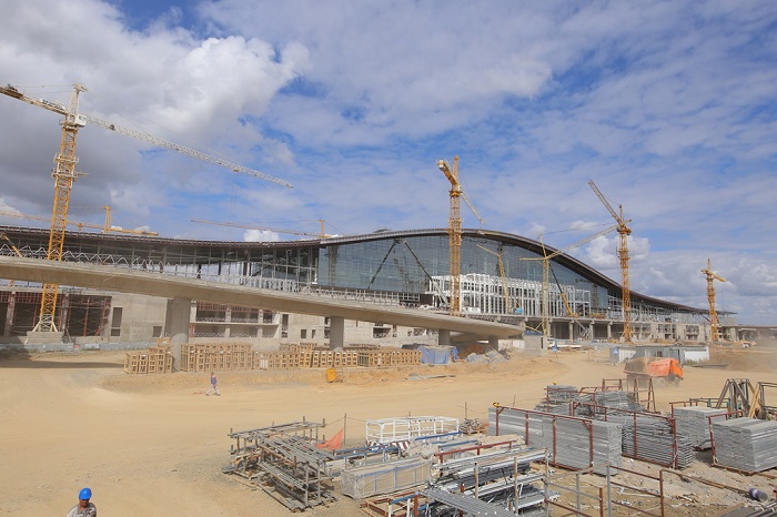 Новый жд вокзал в Астане строят круглосуточно