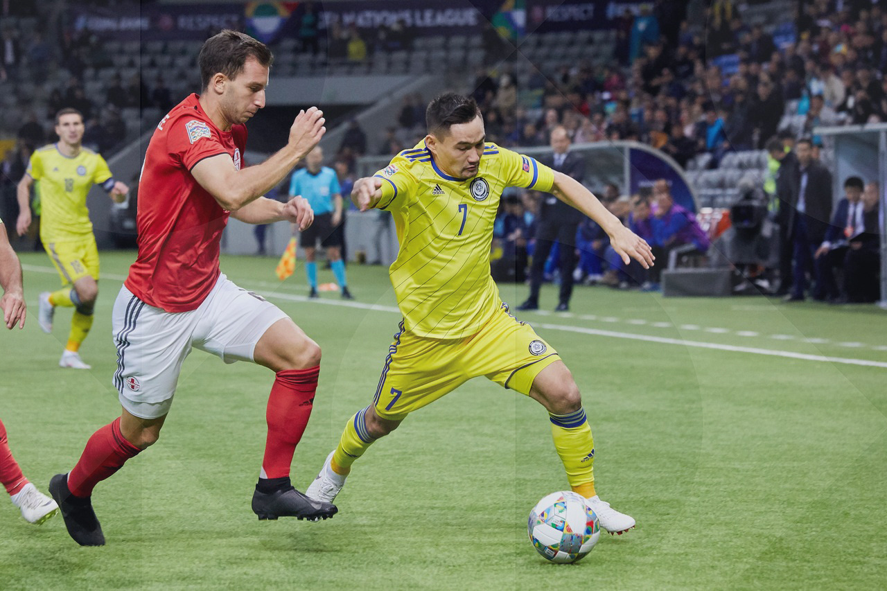 Сборная Казахстана по футболу уступила Грузии в стартовом матче Лиги наций