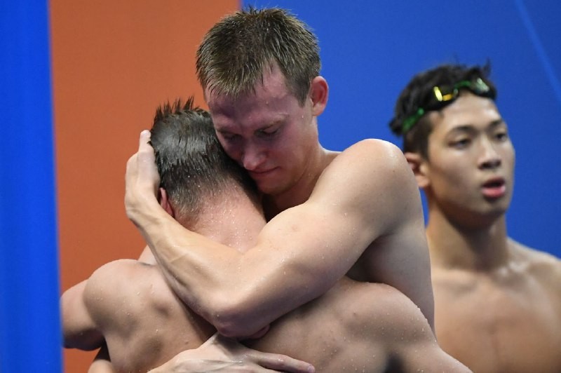 Казахстанская команда по плаванью завоевала бронзовую медаль в эстафете