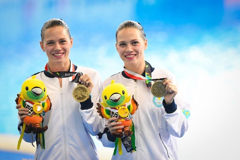 Азиада-2018: сёстры Немич завоевали бронзовую медаль в синхронном плавании