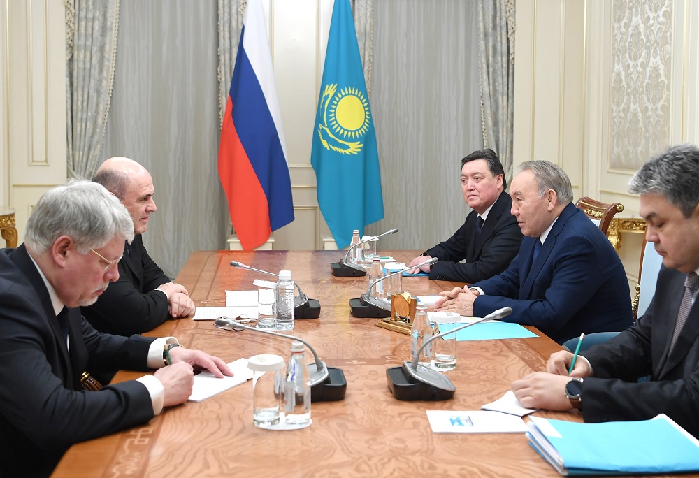 Нурсултан Назарбаев встретился с председателем правительства РФ Михаилом Мишустиным