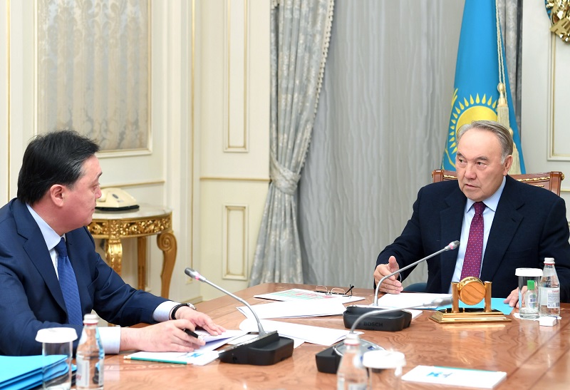 Нұрсұлтан Назарбаев Премьер-Министр Асқар Маминді қабылдады  