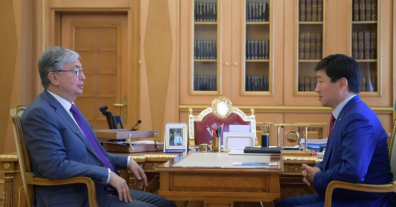 Президент Казахстана принял первого заместителя председателя партии Nur Otan Бауыржана Байбека