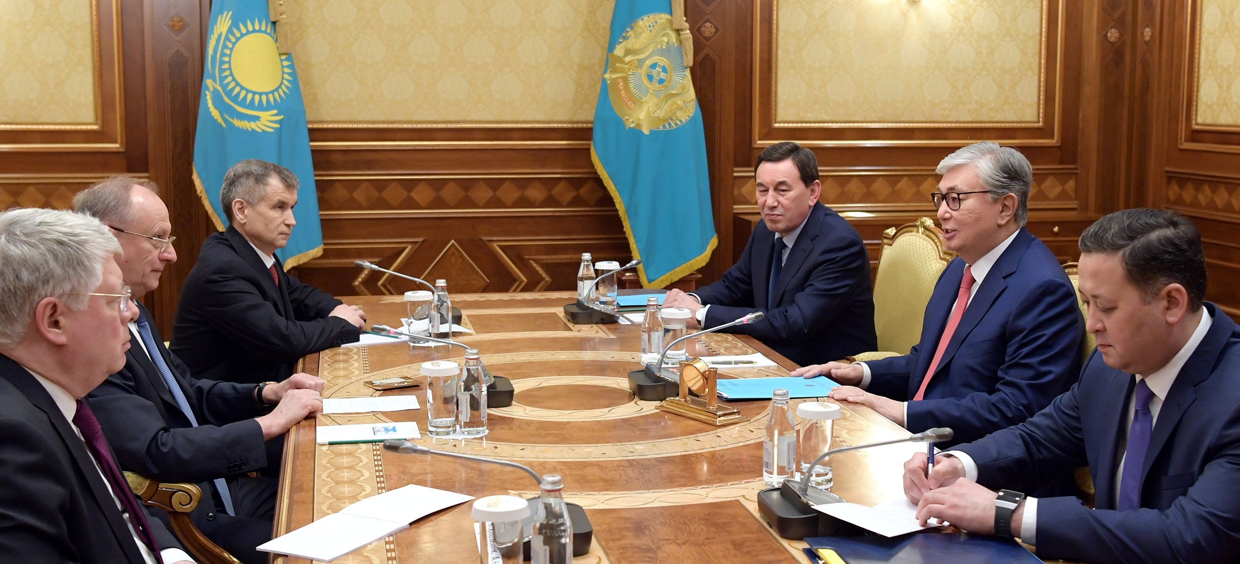 Касым-Жомарт Токаев встретился с секретарем Совета безопасности РФ Николаем Патрушевым