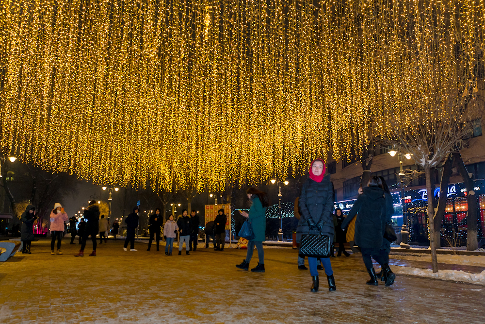 Как украсился город Алматы в преддверии Нового года