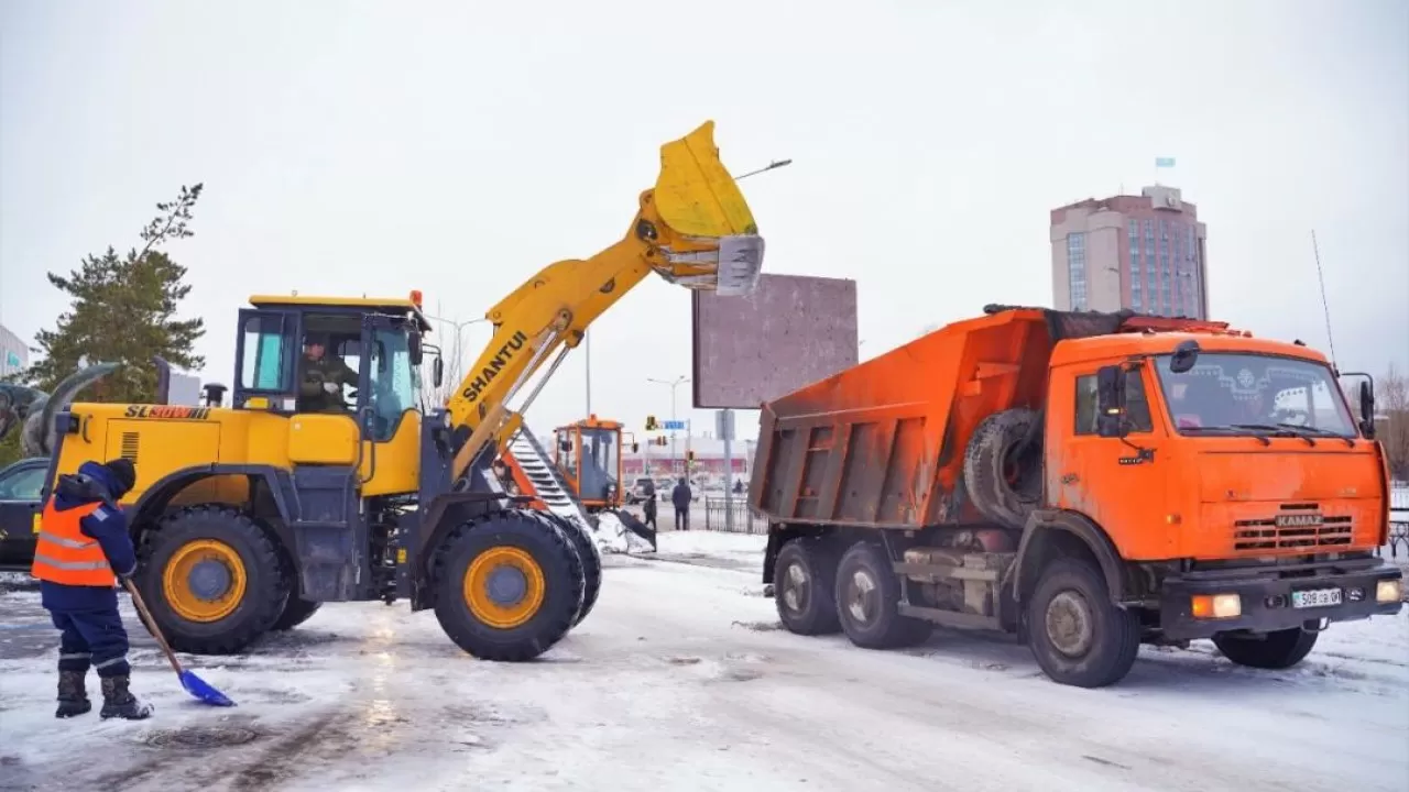 Астанадан 62 мың текше метрге жуық қар шығарылды