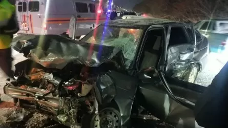 В Уральске столкнулись 4 автомобиля