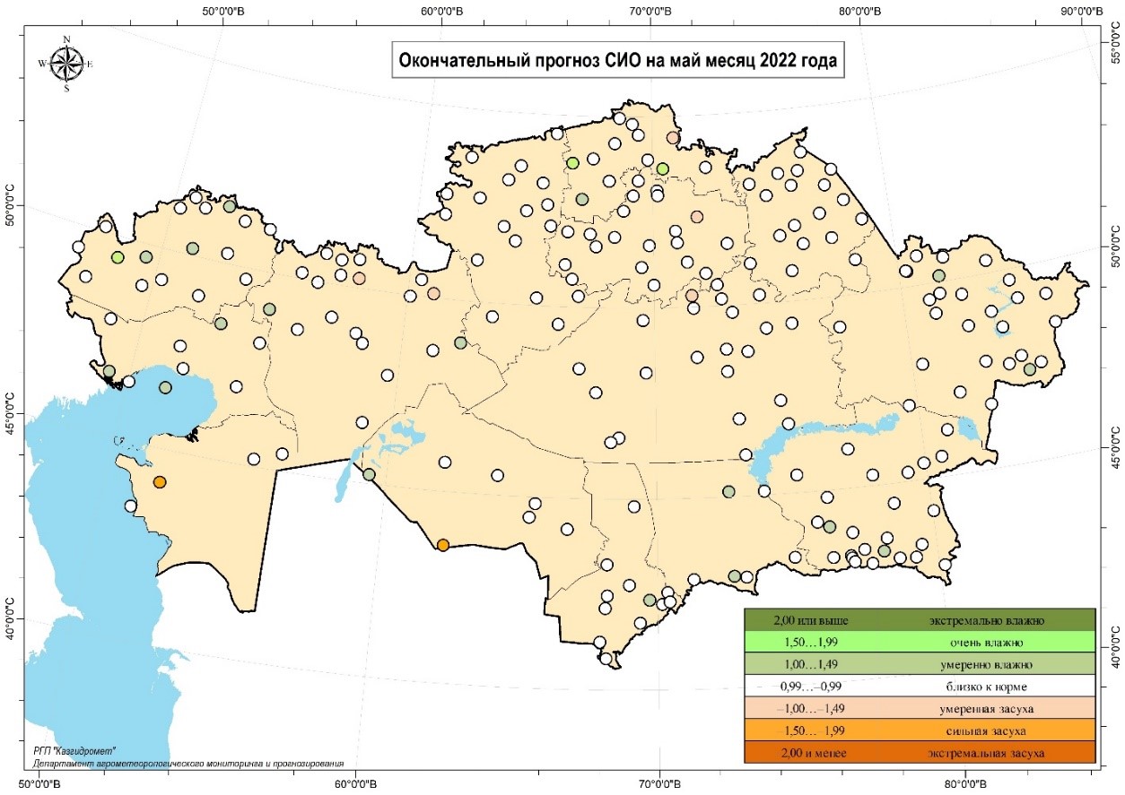 Карта засухи казахстана
