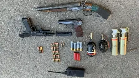 Два пистолета, обрез и патроны с гранатами обнаружили полицейские в Алматы