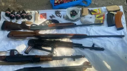 Два мешка с оружием и боеприпасами обнаружены в Алматы
