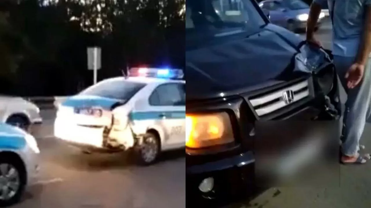 Водитель кроссовера перед "зеброй" врезался в автомобиль полиции в Павлодаре