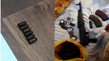 Наган, АК-47 и патроны изъяли у мужчины в Уральске