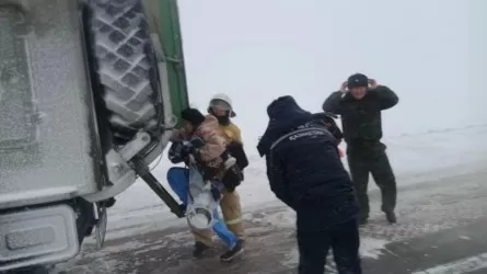 Более 100 человек спасли из снежного плена на трассе в Жамбылской области