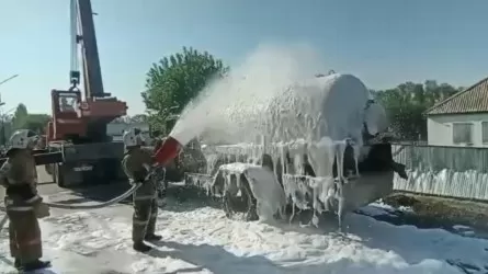 Газовоз попал в ДТП в Жетысуской области