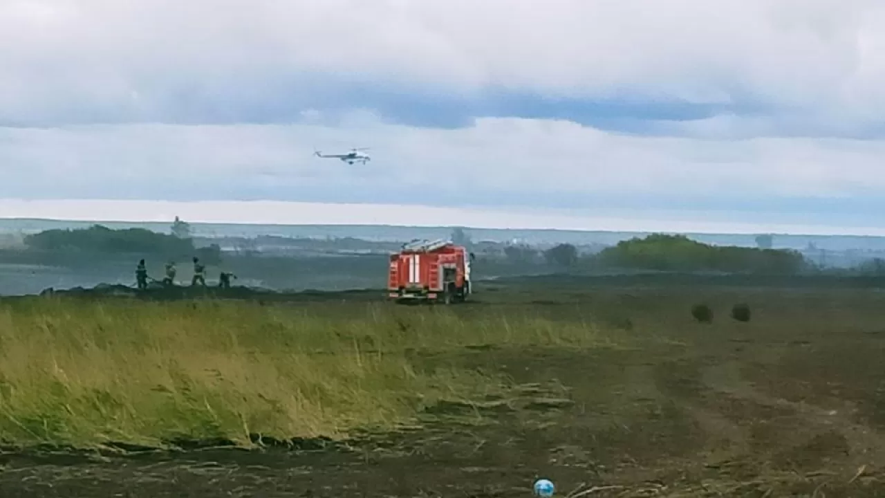 Елорда маңында шөптің өртенуін сөндіру жұмыстары жалғасуда