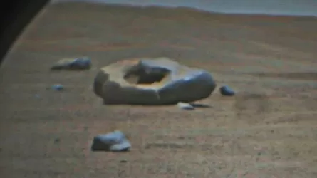 Камень-пончик нашли на Марсе  