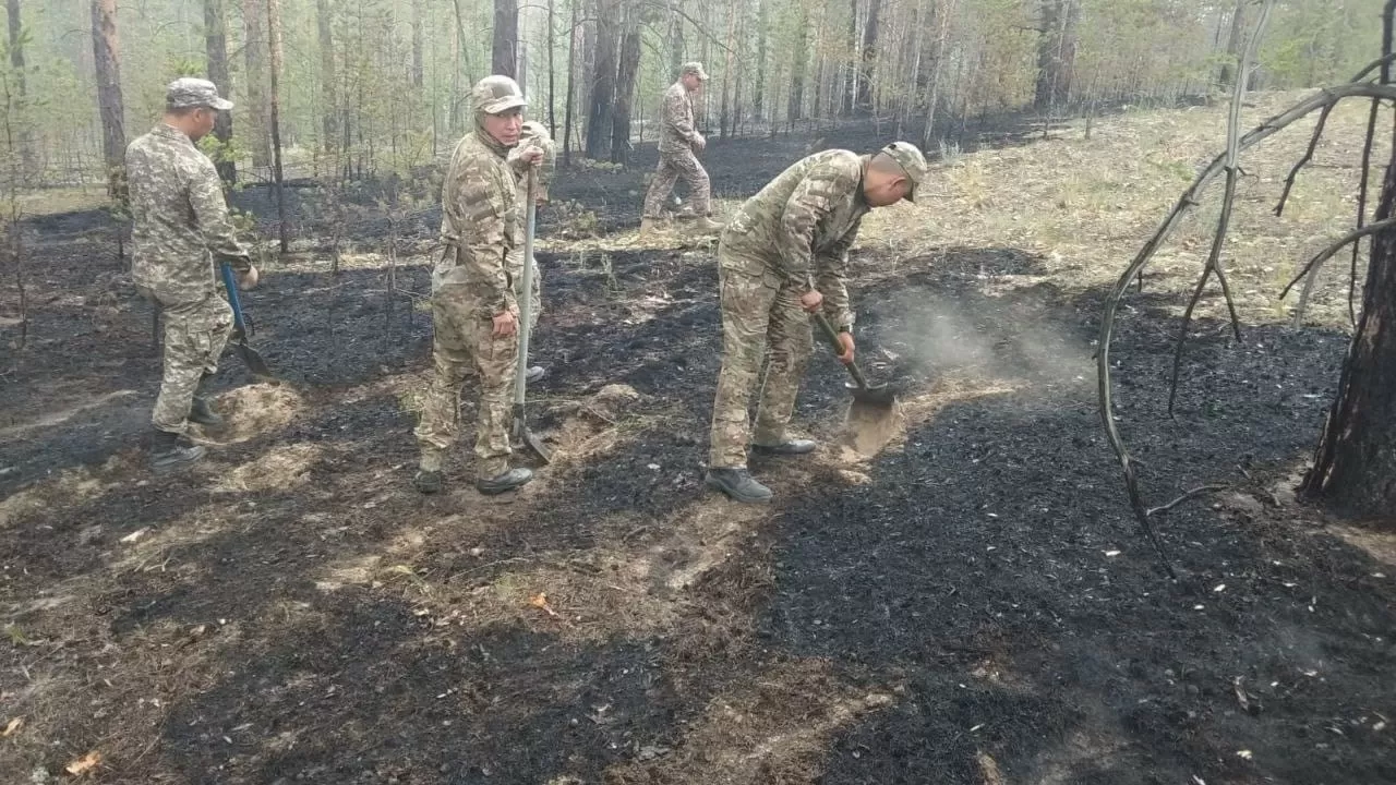 Қарулы күштердің әскери қызметшілері мен әскери техникасы Абай облысындағы өртті сөндіруге тартылды