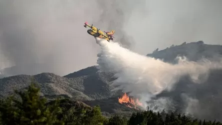 Самолет упал во время тушения пожара в Греции