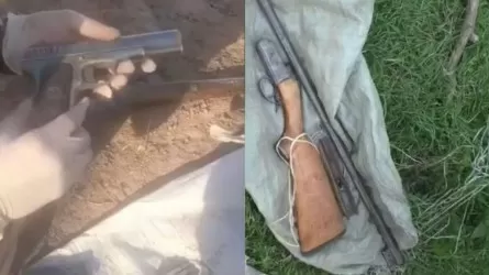 За сутки полиция обнаружила шесть точек хранения оружия в Жамбылской области 