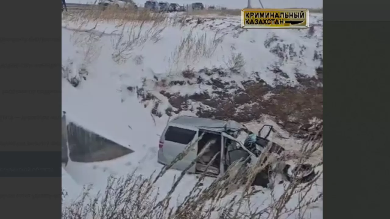 Двое детей и пятеро взрослых погибли в ДТП на трассе в Карагандинской области