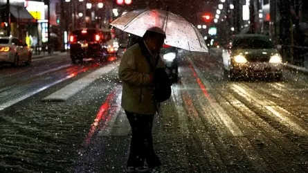 В Токио 130 человек госпитализировали из-за снегопада
