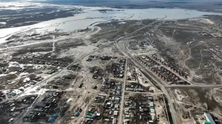 Президенту показали с воздуха подтопленные территории Западно-Казахстанской области  