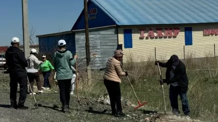 Культура чистоты - экологическая акция «Таза Қазақстан» продолжается в районе Мақаншы Абайской области 