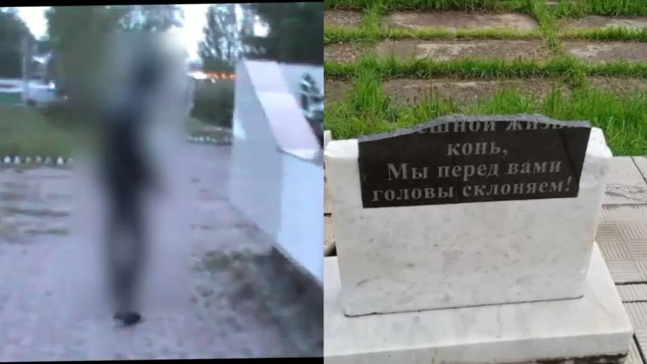 В Акмолинской области вандалы разгромили гранитные плиты в сквере памяти павших в ВОВ и воинов-интернационалистов