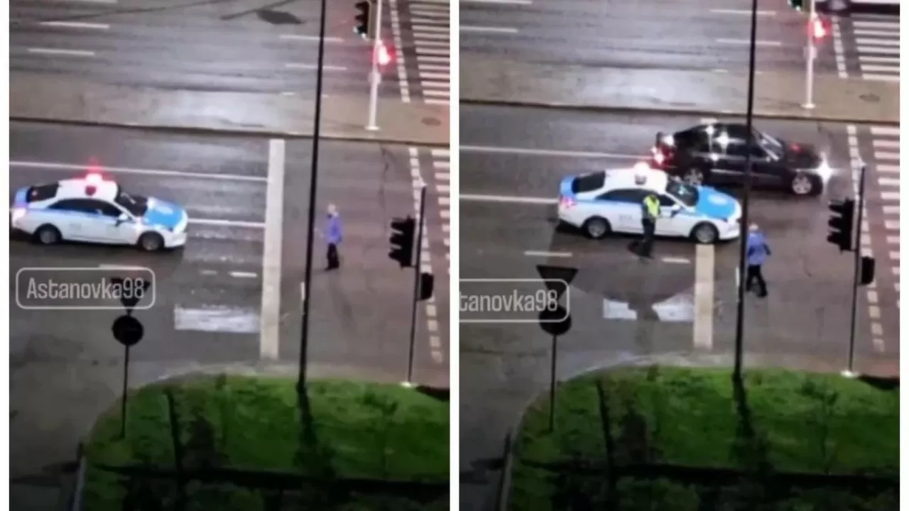 Астанада белгісіз ер адам жолға шығып, көліктердің астына жүгірген