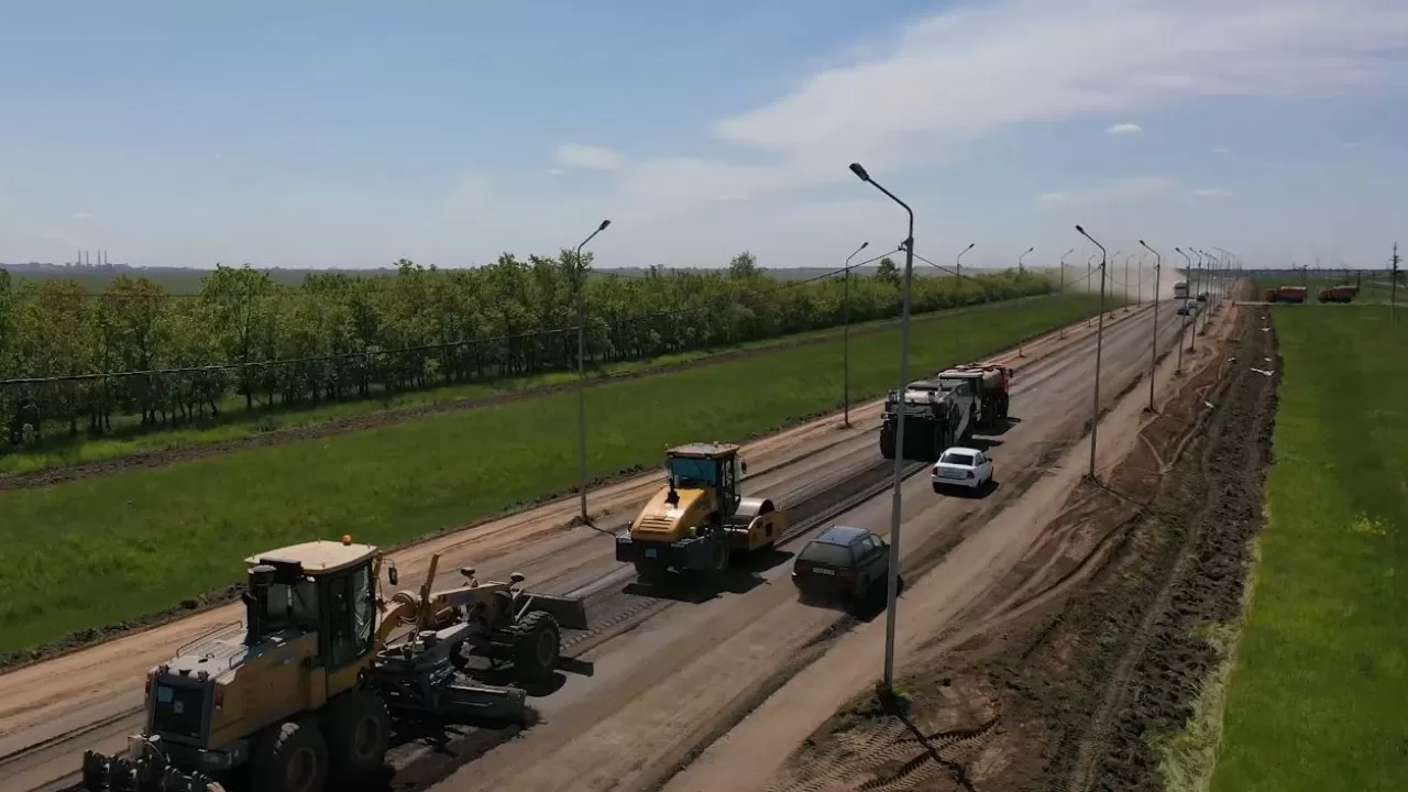Завершен ремонт дороги республиканского значения Павлодар – Щербакты, граничащей с Россией