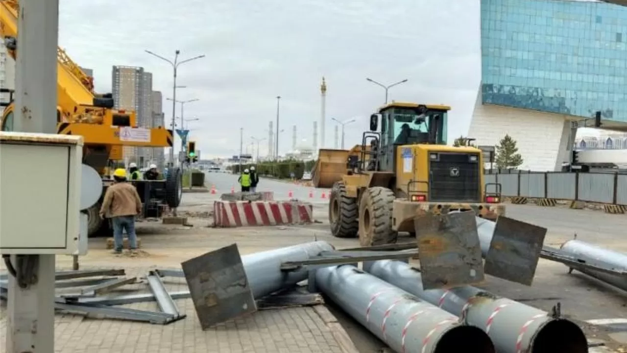 Из-за демонтажа конструкций LRT в центре Астаны ограничат движение