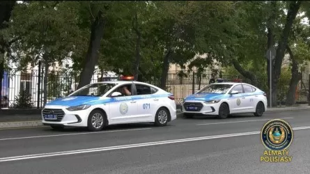 Алматинские полицейские показали первоклассникам безопасную дорогу домой