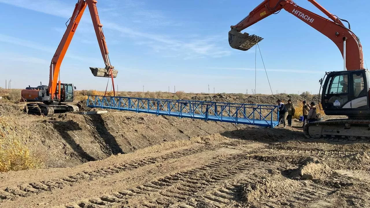 Сразу 12 гидромостов установили в Кызылординской области  