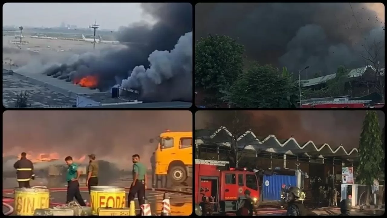 Бангладеш астанасының әуежайында өрт болды