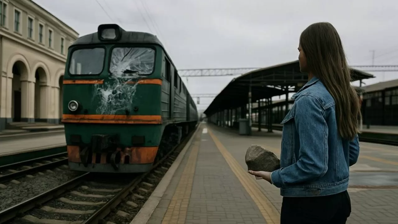 Пойыздан кешіккен келіншек машинист кабинасына шабуыл жасады