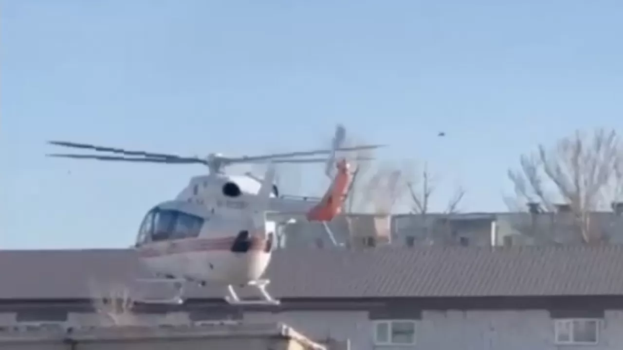 Ақтөбе облысында жүкті әйел ТЖМ тікұшағымен шұғыл түрде ауруханаға жеткізілді