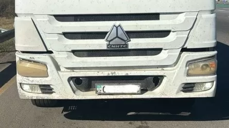 На одной из платных трасс РК выявили большегруз со скрытым номером 