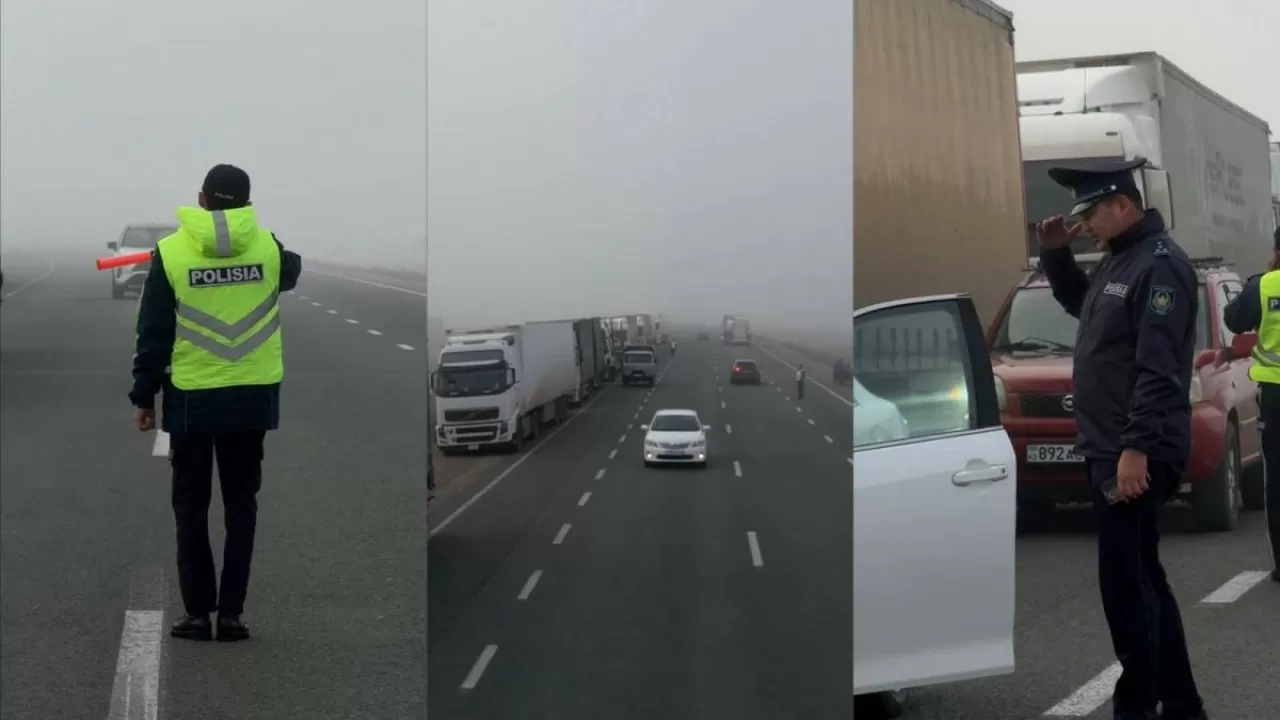 Полицейлер қолайсыз ауа райында жол қауіпсіздігін дрон арқылы бақылауға алды