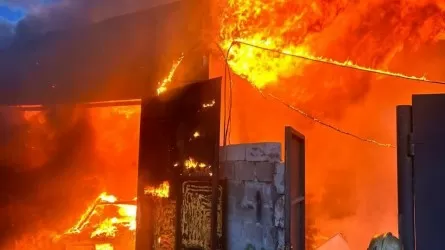 В Павлодаре сгорели два автомобиля и гараж