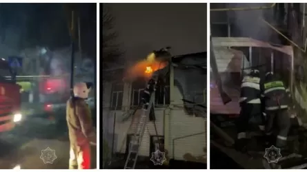 Оралда 2 қабатты үй отқа оранып, тұрғындар әрең құтқарылды