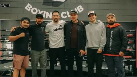 Атақты украиналық боксшы Жәнібек Әлімханұлының жаттығуына қатысты 