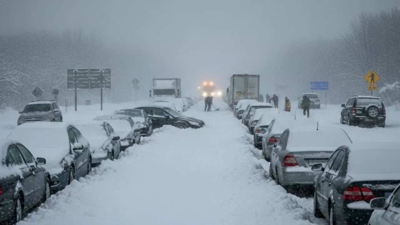 США накрыл мощный снежный буран