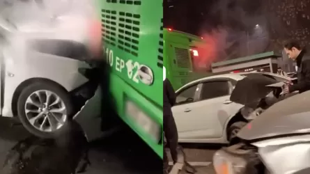 Алматыда 4 көлік соқтығысып, 14 жастағы жасөспірім зардап шекті