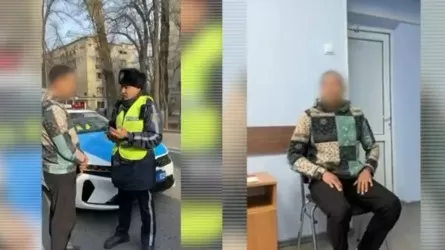 "Опасный водитель": в Алматы задержали водителя "под кайфом" 