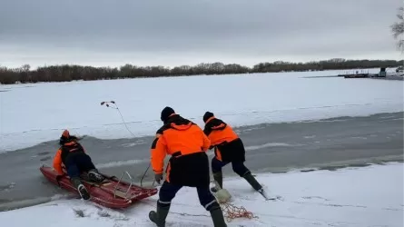 В МЧС РК напомнили правила спасения на тонком льду 
