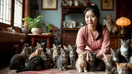 Квартира вместо приюта: китаянка поселила у себя более ста кошек