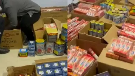 В Шымкенте полиция изъяла крупную партию опасной пиротехники 