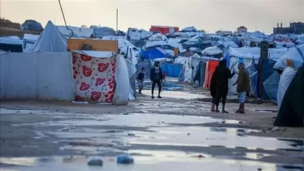 Нөсер жауын Газадағы босқындардың шатырын шайып кетті