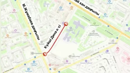 Астанада Күйші Дина көшесі бірнеше айға жабылады