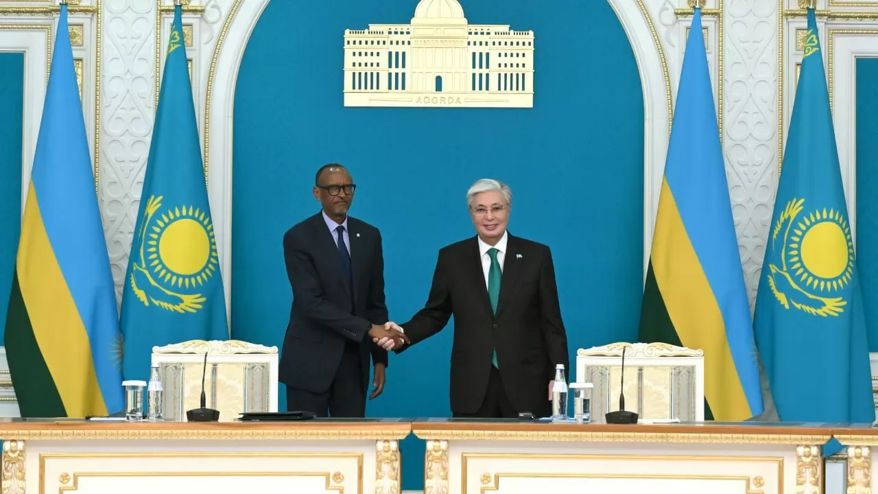 Қасым-Жомарт Тоқаев пен Поль Кагаме Бірлескен мәлімдеме қабылдады